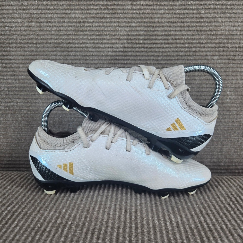 Adidas Kids Size 6 White Gold X Speedportal .3 FG Soccer Cleats IE2191